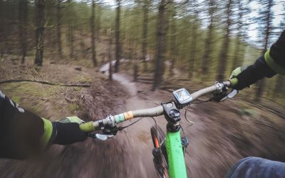 Vue de vtt dans les chemins